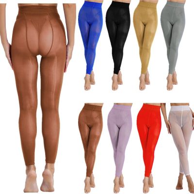 Women Stockings High Waist Pants Ultra Pantyhose Sports Tights Sheer Stretch